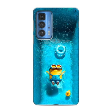 Силиконовый чехол на Motorola Edge 20 Pro с принтом Миньоны