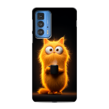 Силиконовый чехол на Motorola Edge 20 Pro с принтом Смешной кот