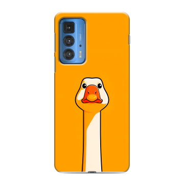 Силиконовый чехол на Motorola Edge 20 Pro с принтом Смешная утка