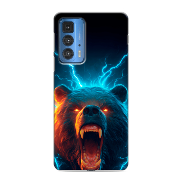 Силиконовый чехол на Motorola Edge 20 Pro с принтом Медведь
