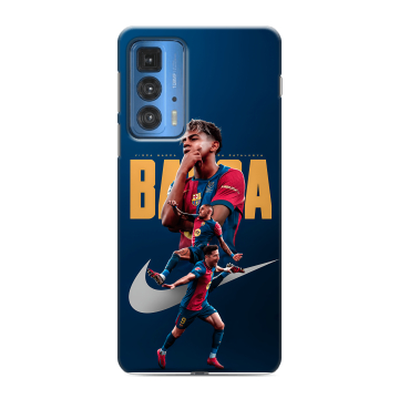 Силиконовый чехол на Motorola Edge 20 Pro с принтом Барселона Barca Yamal 