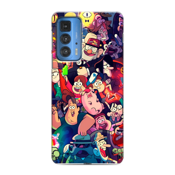 Силиконовый чехол на Motorola Edge 20 Pro с принтом Gravity Falls Гравити Фолз