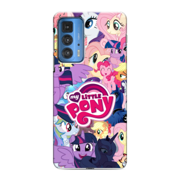 Силиконовый чехол на Motorola Edge 20 Pro с принтом My little pony Дружба чудо