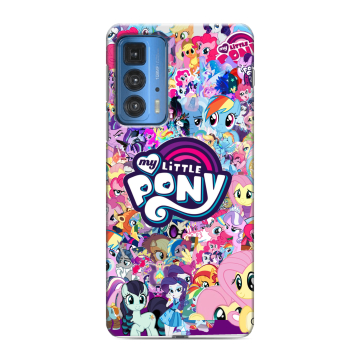 Силиконовый чехол на Motorola Edge 20 Pro с принтом My little pony Дружба чудо
