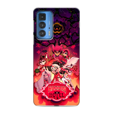 Силиконовый чехол на Motorola Edge 20 Pro с принтом Hazbin Hotel Отель Хазбин