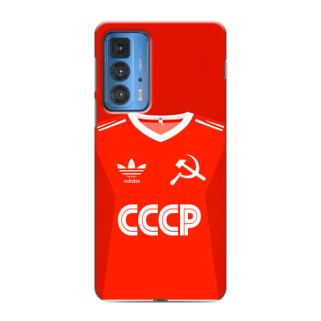 Силиконовый чехол на Motorola Edge 20 Pro с принтом Флаг Герб СССР
