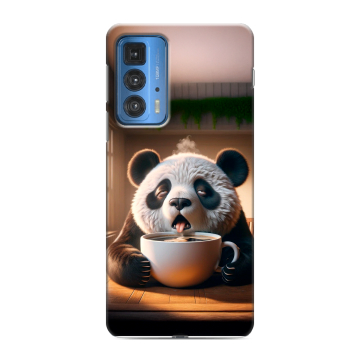 Силиконовый чехол на Motorola Edge 20 Pro с принтом смешная панда