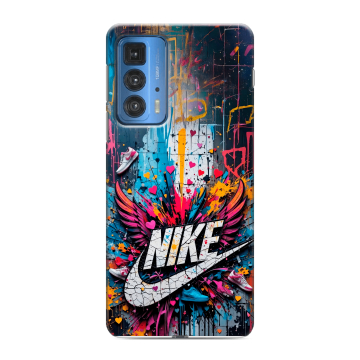 Силиконовый чехол на Motorola Edge 20 Pro с принтом Nike Найк
