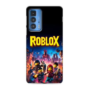 Силиконовый чехол на Motorola Edge 20 Pro с принтом Roblox Роблокс