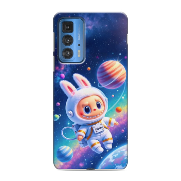 Силиконовый чехол на Motorola Edge 20 Pro с принтом Labubu Лабубу
