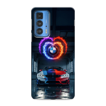 Силиконовый чехол на Motorola Edge 20 Pro с принтом BMW БМВ