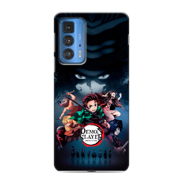 Силиконовый чехол на Motorola Edge 20 Pro с принтом Demon Slayer Клинок рассекающий демонов