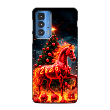 Силиконовый чехол на Motorola Edge 20 Pro с принтом Новый год