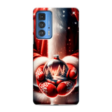 Силиконовый чехол на Motorola Edge 20 Pro с принтом Новый год