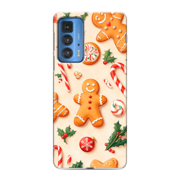 Силиконовый чехол на Motorola Edge 20 Pro с принтом Новый год