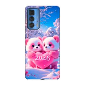 Силиконовый чехол на Motorola Edge 20 Pro с принтом Новый год