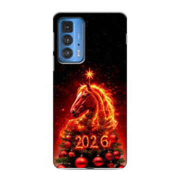 Силиконовый чехол на Motorola Edge 20 Pro с принтом Новый год