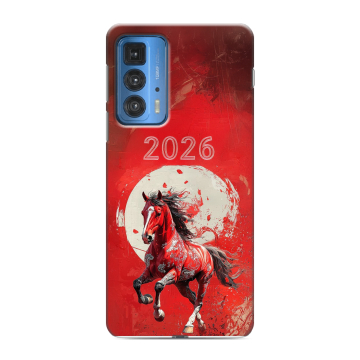 Силиконовый чехол на Motorola Edge 20 Pro с принтом Новый год