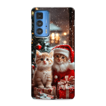 Силиконовый чехол на Motorola Edge 20 Pro с принтом Новый год