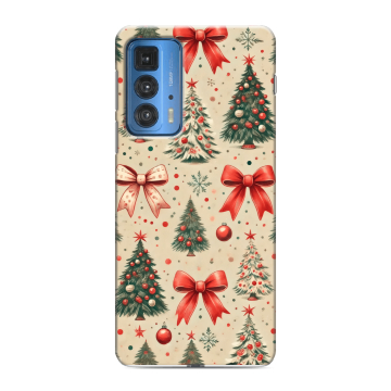 Силиконовый чехол на Motorola Edge 20 Pro с принтом Новый год