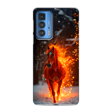 Силиконовый чехол на Motorola Edge 20 Pro с принтом Новый год
