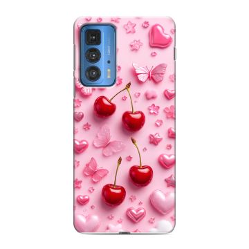 Силиконовый чехол на Motorola Edge 20 Pro с принтом для девочек