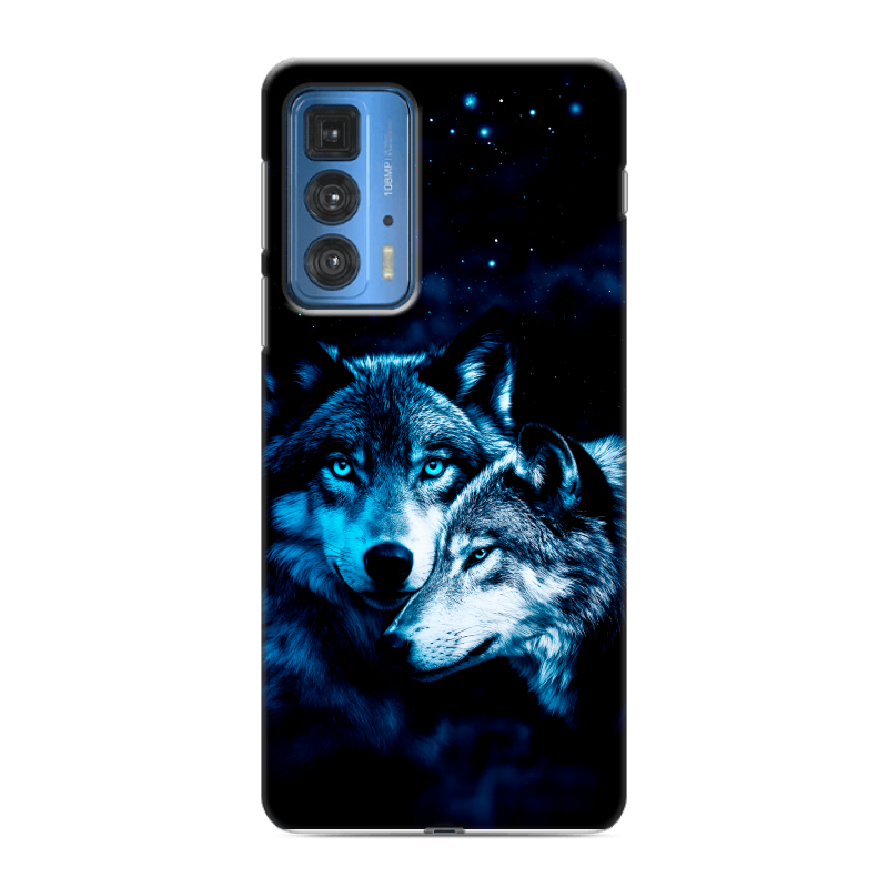 Силиконовый чехол на Motorola Edge 20 Pro с принтом Волки Силиконовый чехол на Motorola Edge 20 Pro с принтом Волки
