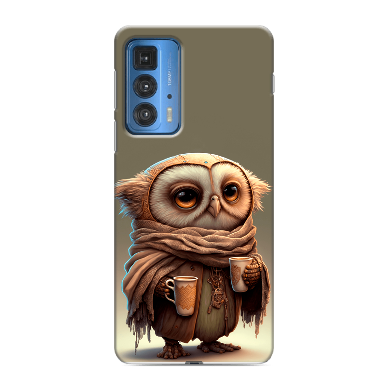 Силиконовый чехол на Motorola Edge 20 Pro с принтом Сова Силиконовый чехол на Motorola Edge 20 Pro с принтом Сова