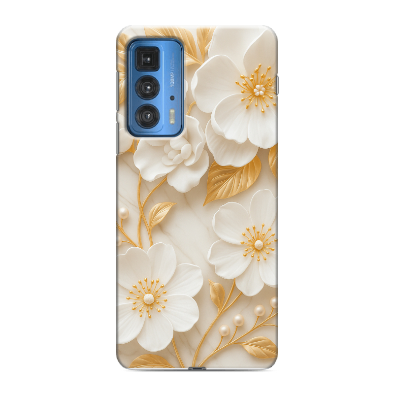 Силиконовый чехол на Motorola Edge 20 Pro с принтом Цветы Силиконовый чехол на Motorola Edge 20 Pro с принтом Цветы