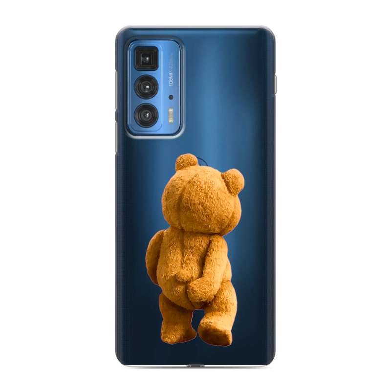 Силиконовый противоударный чехол на Motorola Edge 20 Pro с принтом Медведь Силиконовый противоударный чехол на Motorola Edge 20 Pro с принтом Медведь