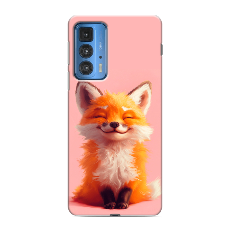 Силиконовый чехол на Motorola Edge 20 Pro с принтом милая лиса Силиконовый чехол на Motorola Edge 20 Pro с принтом милая лиса