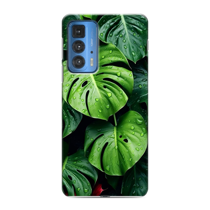 Силиконовый чехол на Motorola Edge 20 Pro с принтом Листья Силиконовый чехол на Motorola Edge 20 Pro с принтом Листья