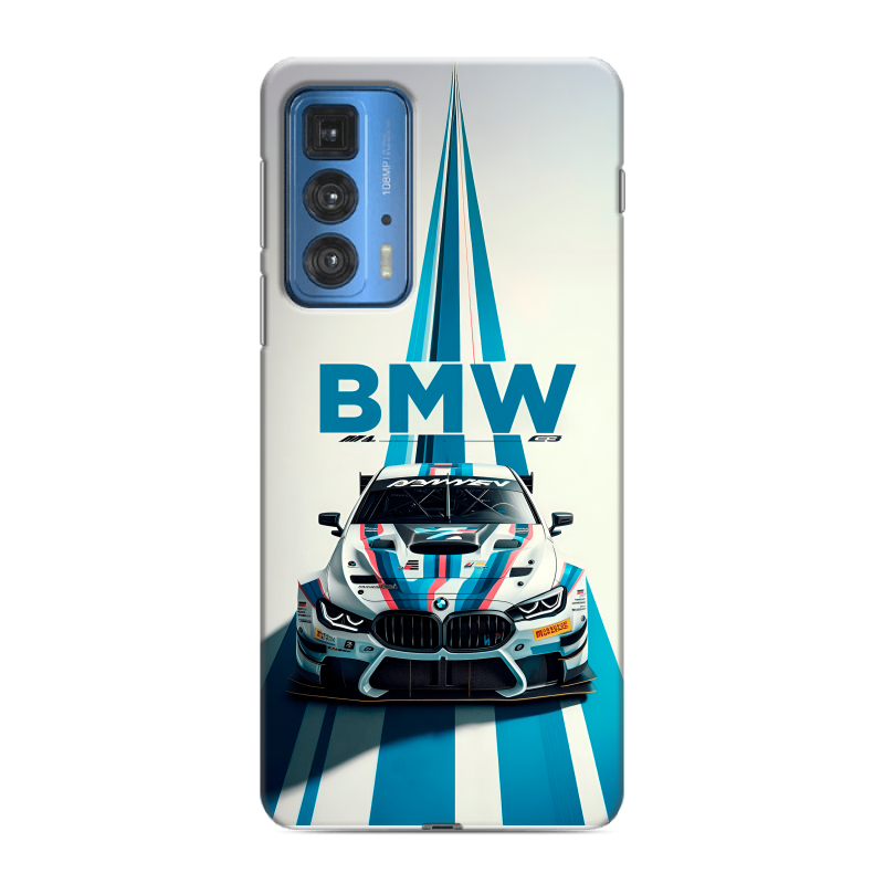 Силиконовый чехол на Motorola Edge 20 Pro с принтом БМВ BMW Силиконовый чехол на Motorola Edge 20 Pro с принтом БМВ BMW