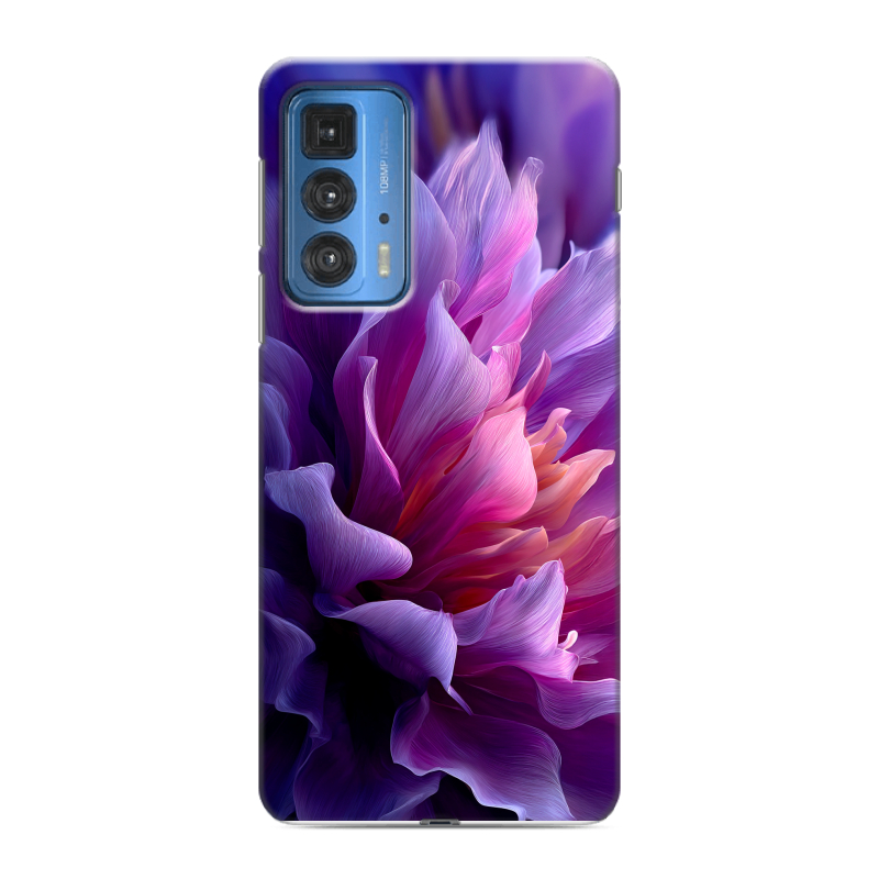 Силиконовый чехол на Motorola Edge 20 Pro с принтом женский цветы Силиконовый чехол на Motorola Edge 20 Pro с принтом женский цветы