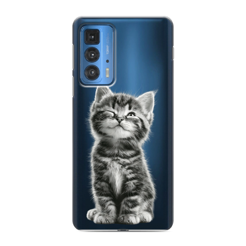 Силиконовый чехол на Motorola Edge 20 Pro с принтом Котенок Силиконовый чехол на Motorola Edge 20 Pro с принтом Котенок