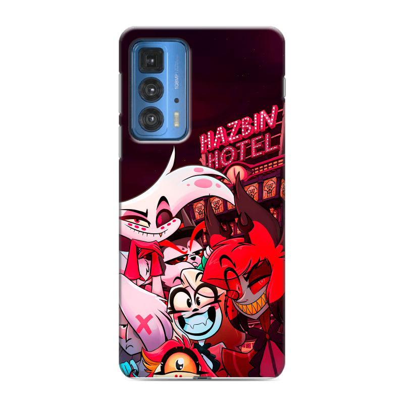 Силиконовый чехол на Motorola Edge 20 Pro с принтом Hazbin Hotel Отель Хазбин Силиконовый чехол на Motorola Edge 20 Pro с принтом Hazbin Hotel Отель Хазбин