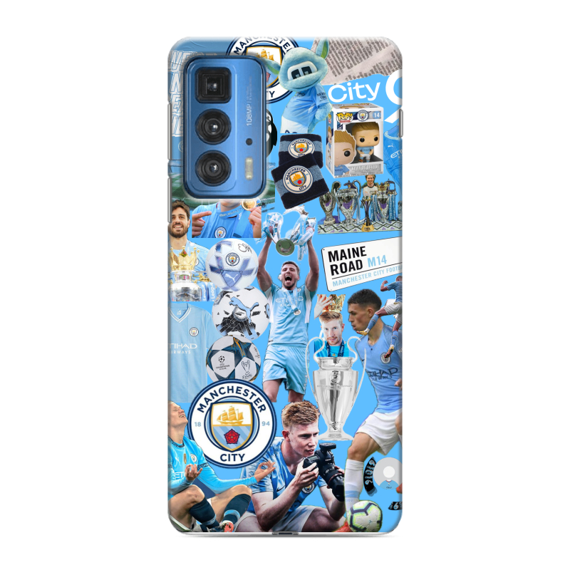 Силиконовый чехол на Motorola Edge 20 Pro с принтом Man City Манчестер Сити Силиконовый чехол на Motorola Edge 20 Pro с принтом Man City Манчестер Сити