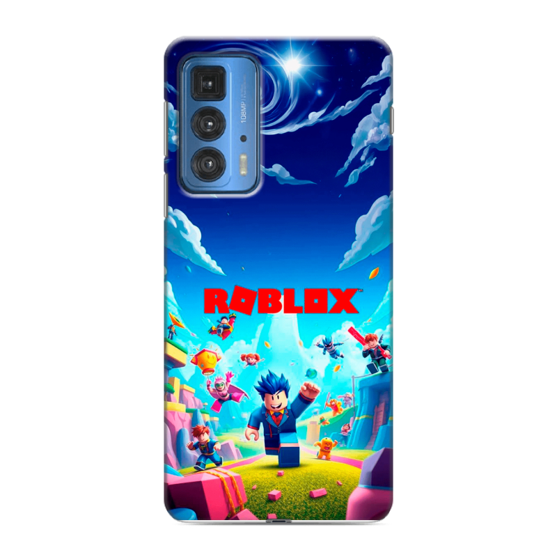 Силиконовый чехол на Motorola Edge 20 Pro с принтом Roblox Роблокс Силиконовый чехол на Motorola Edge 20 Pro с принтом Roblox Роблокс