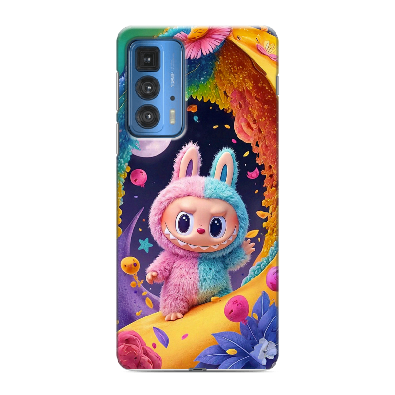 Силиконовый чехол на Motorola Edge 20 Pro с принтом Labubu Лабубу Силиконовый чехол на Motorola Edge 20 Pro с принтом Labubu Лабубу