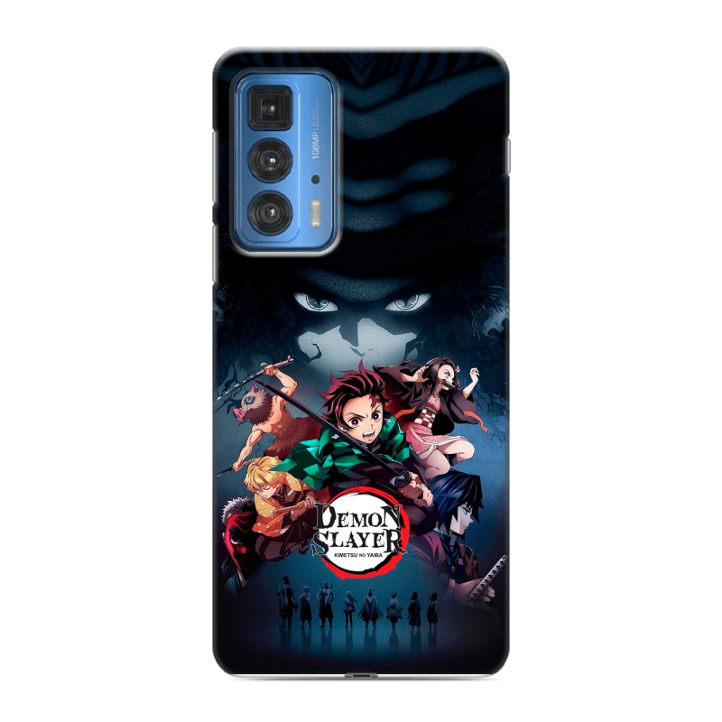Силиконовый чехол на Motorola Edge 20 Pro с принтом Demon Slayer Клинок рассекающий демонов Силиконовый чехол на Motorola Edge 20 Pro с принтом Demon Slayer Клинок рассекающий демонов