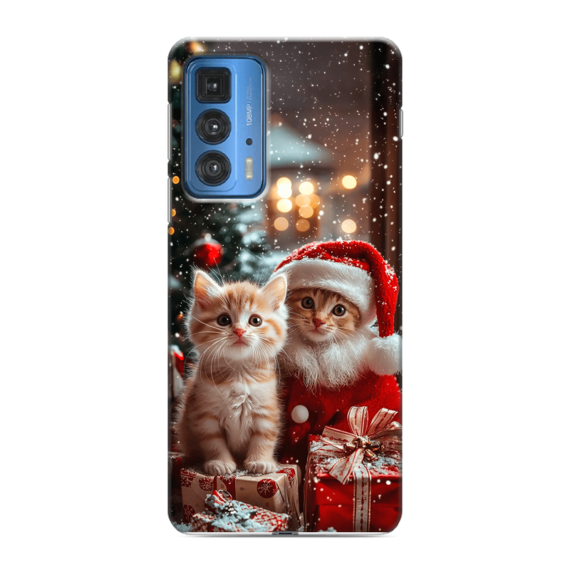 Силиконовый чехол на Motorola Edge 20 Pro с принтом Новый год Силиконовый чехол на Motorola Edge 20 Pro с принтом Новый год