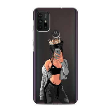 Силиконовый чехол на Motorola Moto G30 с принтом Женские принты
