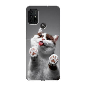 Силиконовый чехол на Motorola Moto G30 с принтом Коты
