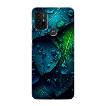 Силиконовый чехол на Motorola Moto G30 с принтом Листья