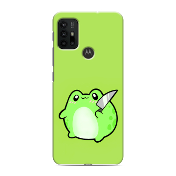 Силиконовый чехол на Motorola Moto G30 с принтом Лягушенок