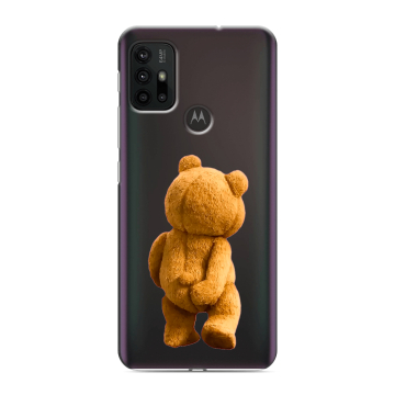 Силиконовый чехол на Motorola Moto G30 с принтом Медведь