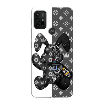 Силиконовый чехол на Motorola Moto G30 с принтом Луи робот