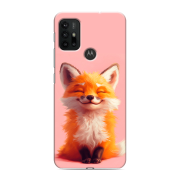 Силиконовый чехол на Motorola Moto G30 с принтом милая лиса
