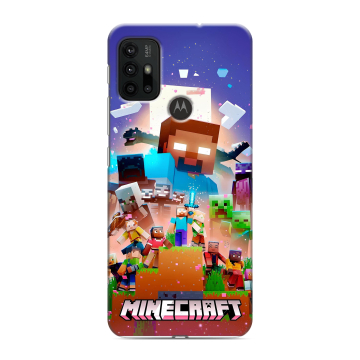 Силиконовый чехол на Motorola Moto G30 с принтом Майнкрафт Minecraft Силиконовый чехол на Motorola Moto G30 с принтом Майнкрафт Minecraft