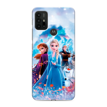 Силиконовый чехол на Motorola Moto G30 с принтом Холодное сердце Frozen